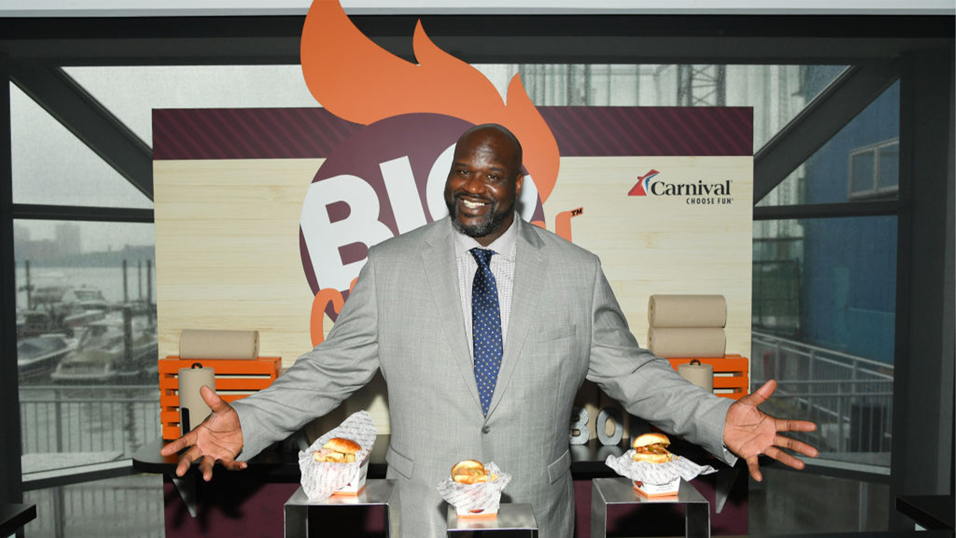 Line Wraps Around The Building For The Opening Of Shaquille O'Neals First Big Chicken Houston Location